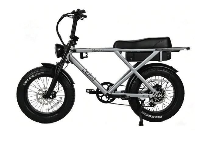 Legin Mach 1 Stepover fat-tyre electric bike in Silver