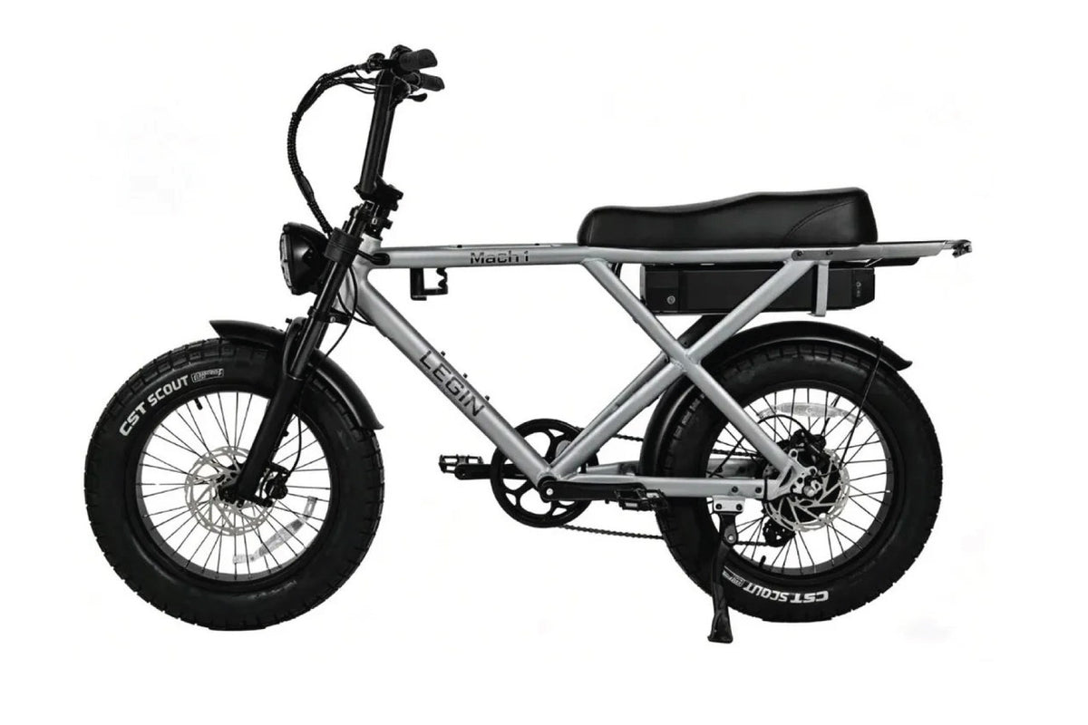 Legin Mach 1 Stepover fat-tyre electric bike in Silver