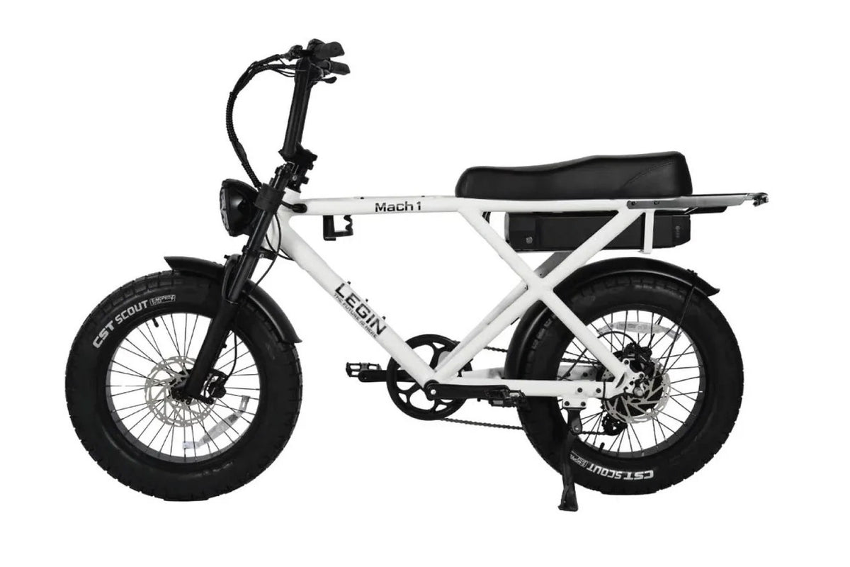 Legin Mach 1 Stepover fat-tyre electric bike in White
